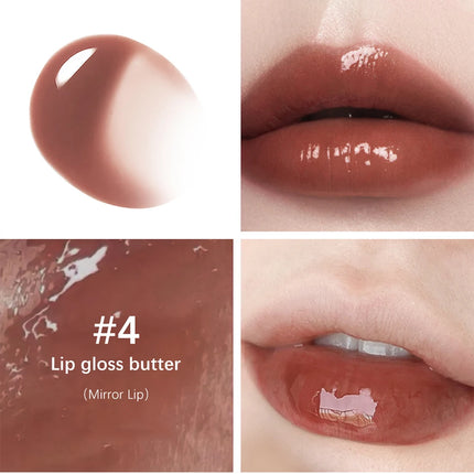 8ml Butter Non-stick Cup Gloss Lip Gloss Moisturizing Mirror Lip Gloss Lasting Color Lip glaze Dye Lip Liquid Makeup For Women