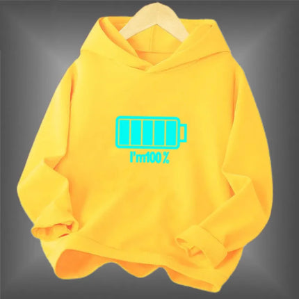 Young students Animal Spider Print clothes Fluorescent hoodie Boys Luminous long-sleeved Basic coat for Spring Autumn