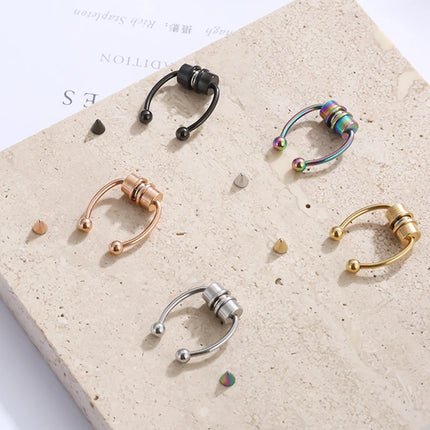 Stainless Steel Fake Piercing Nose Ring Hoop Septum Non Piercing Nose Clip Rock HipHoop Magnet Fashion Punk Women Nose Hoop Ring