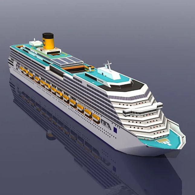 New 1PC Cruise Ship Paper Model Cruise Ship 3D Paper Model DIY Puzzle Manual Papercrafts Toy