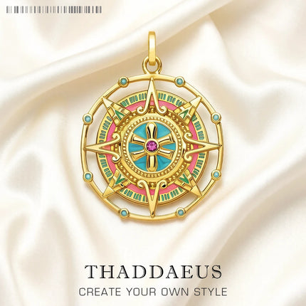 Pendant Magic Aztec Amulet Summer Brand New Golden Jewelry Ethnic Pure 925 Sterling Silver Powerful Gift For Women Men