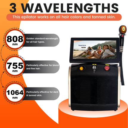 Painless Freezing Point 808nm Diode Laser Hair Removal Machine, Permanent Full Body Skin Rejuvenation Beauty Device