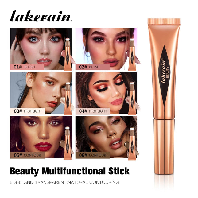 Multi-use Stick Bronzer Blusher Beauty Highlighter Blush Liquid Face Bronzer Natural Contouring Wand Stick Applicator Makeup