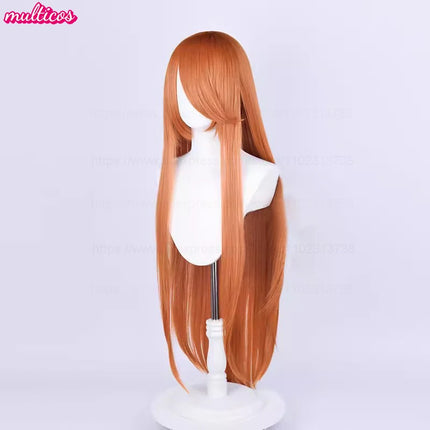 High Quality Anime 100Cm Long Staight Cosplay Wig Black White Red Pink Brown Gold Blue Blonde Purple Heat Resistant Hair Wigs