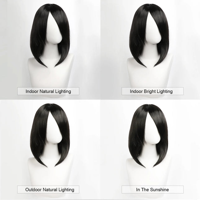 Synthetic Medium Length Cosplay Wig, Adjustable Headband,Multiple colors