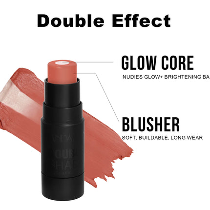 Velvety Sandwich Blush Highlighter Stick Long Lasting Rouge Tint Cream For Cheeks Lips Eyes Easy Blend Natural Look