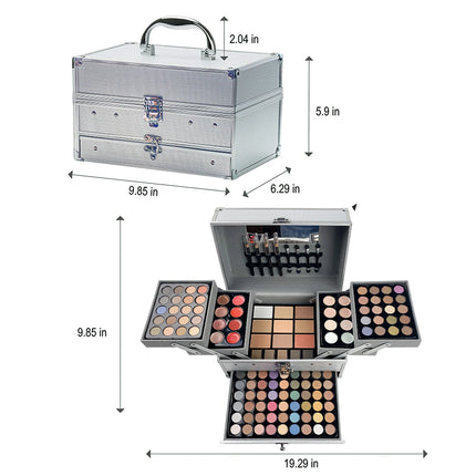 132 Color Makeup Gift Kit Full Set Box Face Powder Eyeshadow Palette Lipstick Concealer,Eyebrow Blush All In One Makeup Gift Set