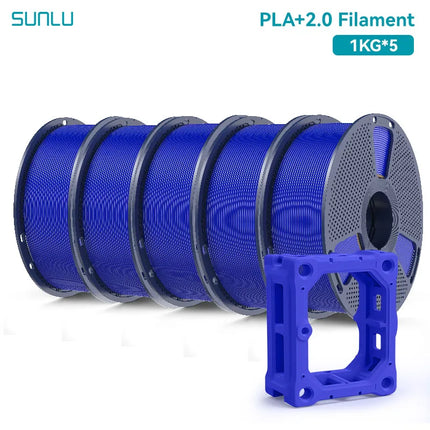 SUNLU 5KG PLA Plus 2.0 3D Printer Filament 1.75mm 1000g Spool (2.2lbs) Neatly Arranged No Knot Filament Fit Most FDM Printer