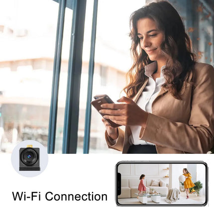HD WiFi Camera DIY Module Home office Security Nanny Cam Alarm Remote viewing, Miniature Camera with Motion Detection, App