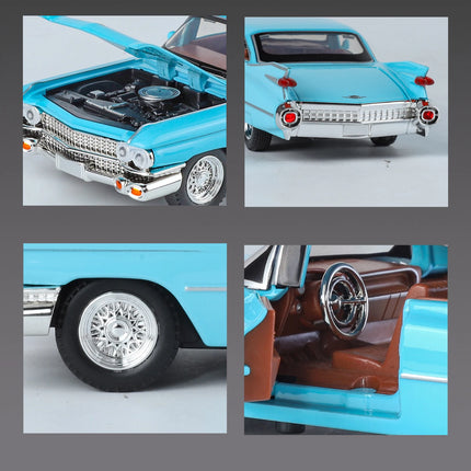 1:32 Cadillac Eldorado Biarritz Classic Retro Car Alloy Metal Diecast Model Car With Sound And Light Pull Back Collection Hobby