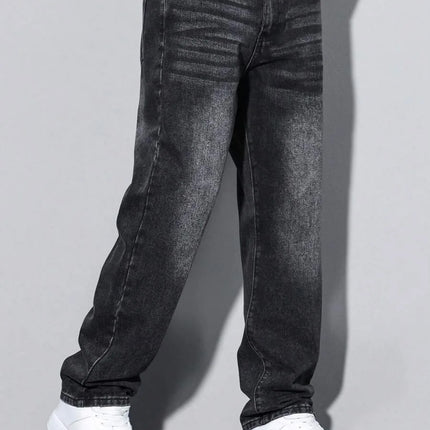 Best-selling black skinny jeans for men, with American design, suitable for all seasons