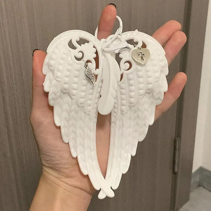 Wings Shape Carabiner Acrylic Keychain Y2K Punk  Angel Wings Bag Pendant Heart Cross White DIY Keychain Bag Hanging Decor