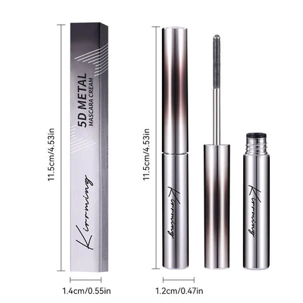 KIRRMING Steel Tube Mascara Natural Voluminous and Curled Lashes Resistant to Smudging Steel Tube Mascara Waterproof Mascara
