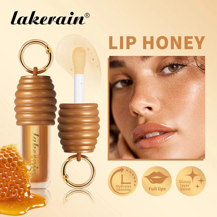2pcs/set Honey Chocolate Lip Glaze Gloss Long-lasting Moisturizing Lip Oil Enhancing Complexion Reducing Lip Lines Lip Glosses