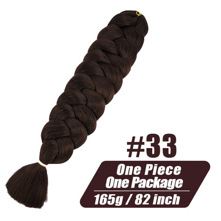 82 Inch Long Kanekalon Jumbo Braiding Hair Synthetic Braids Crochet Hair Extensions 165g Pre Stretched Braid For Black Women