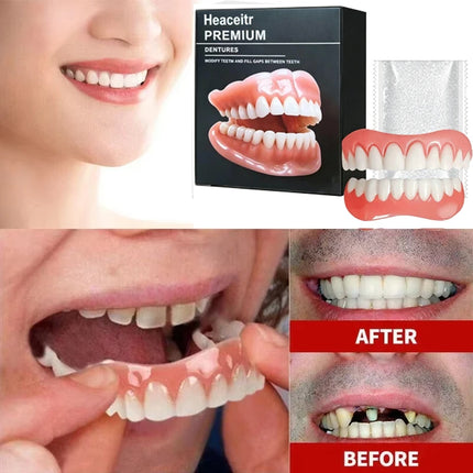 DIY Dentures Set, Easy To Use Up and Down Dentures, Home Denture Solutions Bring An Ideal Smile, Suitable for Both Women and Men