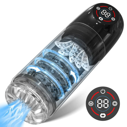 7 Rotating Sucking Water SPA Automatic Male Masturbator Cup Real Pussy Blowjob Machine Adult Masturbation Sex Toys For Men Male