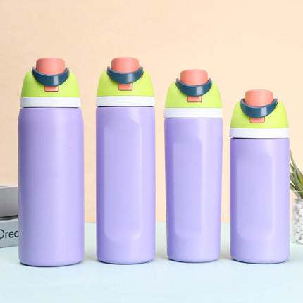 16/19/24/32oz Thermos Cup Fruit Mug Kids Straw Cup Vacuum Flasks Stainless Steel Travel Thermal Water Bottles