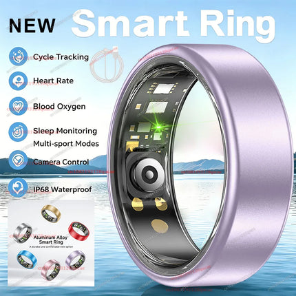 Colorful Smart Ring Women Men Blood Pressure Heart Rate Monitoring IP68 Waterproof 100+Sport Mode Super Light Smartring 2026 New