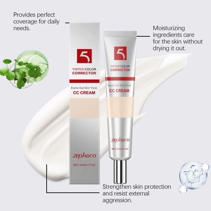 Moisturizing Correcting CC Cream Full Coverage Lightweight Natural Long Lasting Waterproof Anti-Sweat Foundation Cosmetics Base