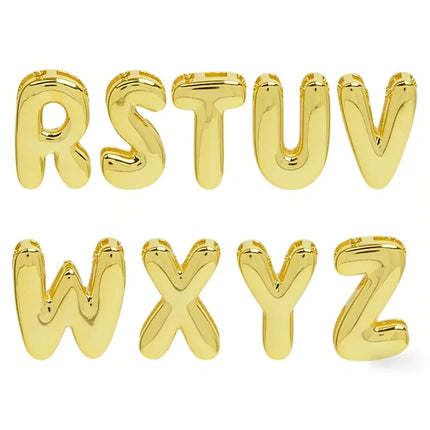 Custom Bracelet 18k Brass Metal Smooth Surface DIY Name Combination 26 English Letter Jewelry Accessories Wrist Decoration Gifts