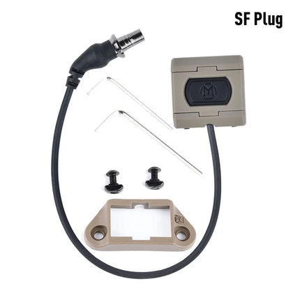 Tactical ModButton Remote Pressure Switch For SF M300 M600 Flashlight PEQ15 NGAL OGL Dual Function Tail ModButton crane plug