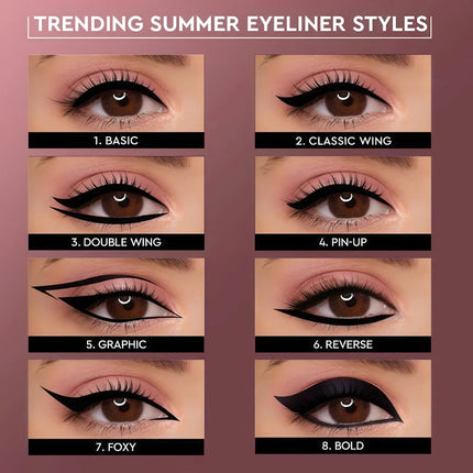 Waterproof Liquid Eyeliner, Quick-Dry, Sweat-Resistant, Smudge-Proof & Long-Lasting, High-Pigmented Liner For Bold Looks,