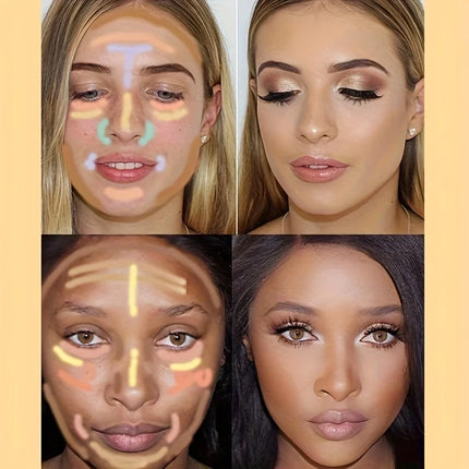 Multifunction Concealer Palette Matte Contour Concealer With Brush Covering For Dark Circles Concealer Cream Makeup Cosmetics