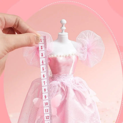 Skirt DIY Doll's Clothes Kit Handmade Fashion Design Princess Toy Outfit Kit Cute Wear Doll's Dress Material Kids Girl