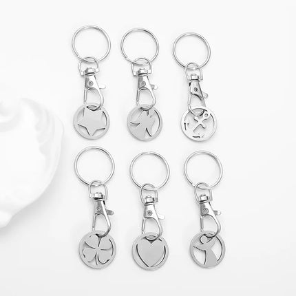 Trolley Cart Tokenrings Keychains Shopping Trolley Token Coin Keyring