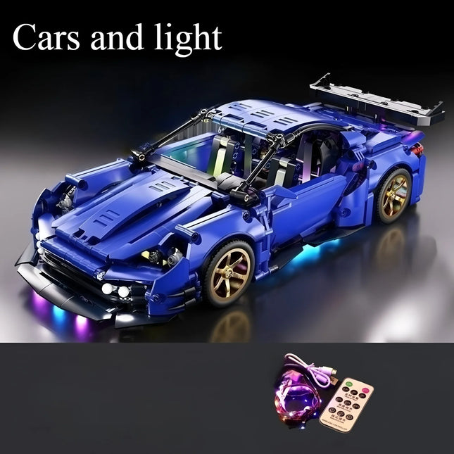 Building block sports car 1:14 RC toy car, building block toy birthday gift, sports car model, children's DIY gift