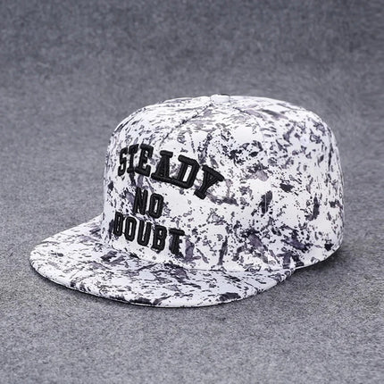 Men's Letter Embroidery Tide All-match Flat Brim Baseball Cap Ladies Summer Hip-hop Hat Outdoor Shade Adjustable Peaked Cap