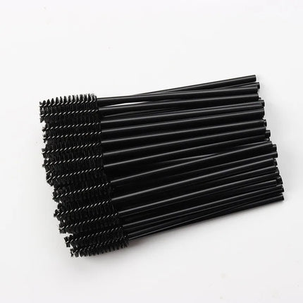 Black Eyebrow Perm Makeup Brush Disposable Eyelash Extension Brow Comb Professional Mascara Wands Applicator Spoolers Tools