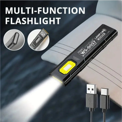 LED Keychain Flashlight Rechargeable 550LM Portable Mini Torch Pocket Lantern Flood Work Light With Magnet For Emergency Using