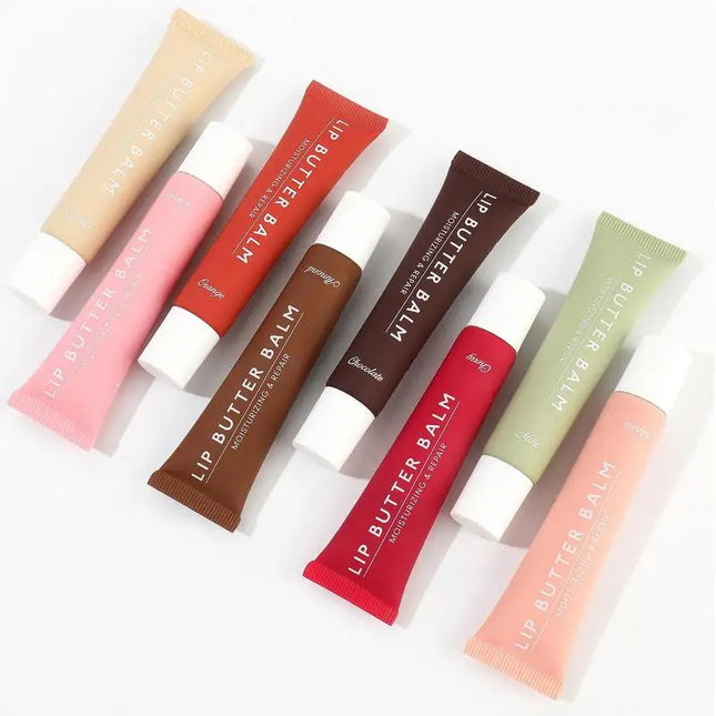 Lip Butter Balm Moisturizing Crystal Lip Balm Oil Jelly Lipgloss Liquid Lipstick Lip Tinted Brown Sugar Cherry Pink Lips Makeup
