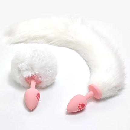 Silicone  Tail Anal Plug Fox Pattern Butt Plug Adult Cosplay Intimate Toys for All