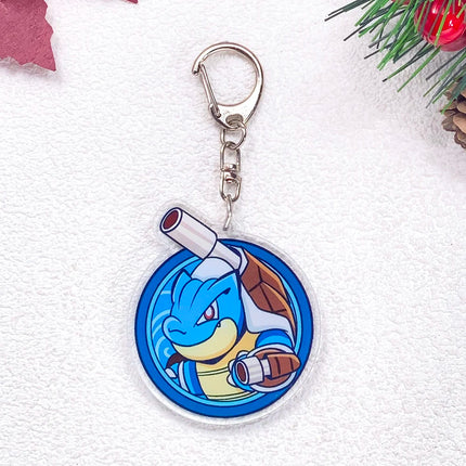 Pokémon Pikachu Gengar Bulbasaur Squirtle Car Keychain Accessories Acrylic Charms Pendant For Bag Key Holder Backpack Decoration