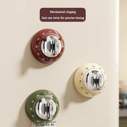 Magnetic Kitchen Timer Manual Countdown Alarm Clock Digital Timer Mechanical Cooking Timer Study Stopwatch Cooking Shower