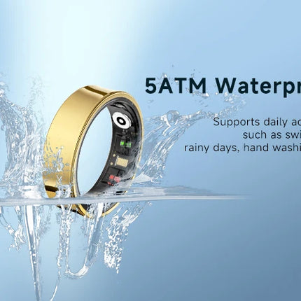 Amovan Smart Ring Premium Temperature Remote Control Sports Sleep Health Fitness Fasion Ring for Samsung iOS Phone for Woman Man