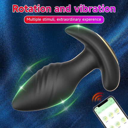 Vibrating Butt Plug Anal Toy Male Prostate Massager 9 Vibration Rotation App Controlled Anal Plug Adult Sex Toys for Men Women