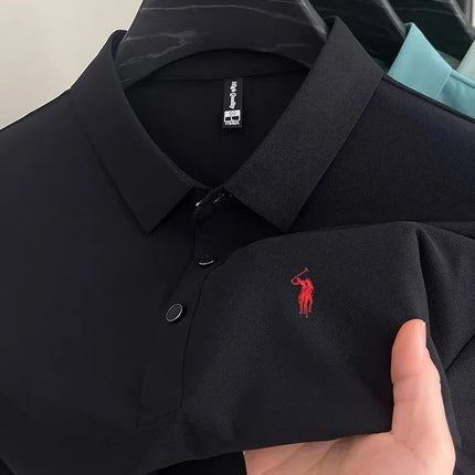 Luxury classic men's brand Paul original pony embroidered comfortable POLO shirt summer new casual breathable short sleeved top