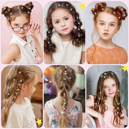 Hair Gem Stamper Kit for Kids, Reusable Bling Hair Jewels Girls Toys, Hair Styling Tool with Shining Diamonds, Birthday Gifts for Girls Age 3-12