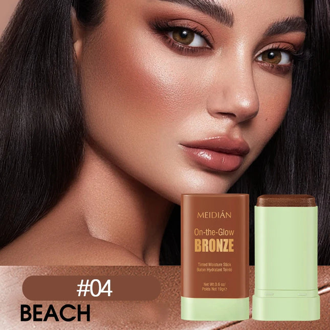 Durable waterproof powder blusher stick, vibrant color, multi color options, rich color display, suitable for daily and holiday