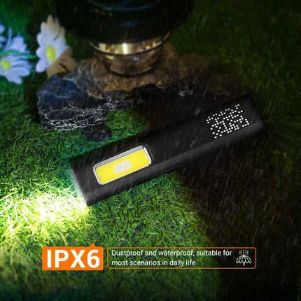 Mini Portable Rechargeable LED Torch Light, Waterproof Outdoor Work Pocket Flashlight with Magnetic Grip, Compact LED Flashlight