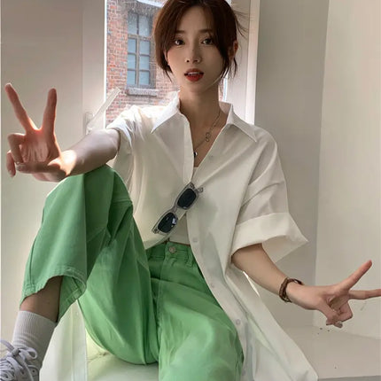 XEJ Elegant and Youthful Women's Blouses Oversize Shirts Women's Summer Clothing Spring 2022 Short-Sleeve Youth Blouses