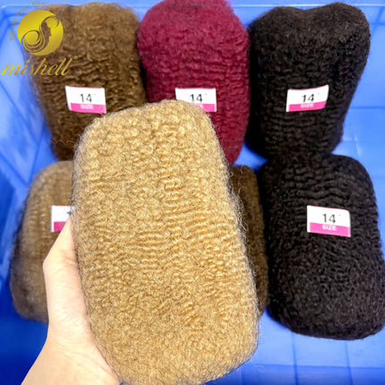 30/50g Pack 10-18In 30# 4C Afro Kinky Human Hair Bulk 100% Human Hair Soft Afro Kinky Bulk for Locs Extensions/Twists/Braids