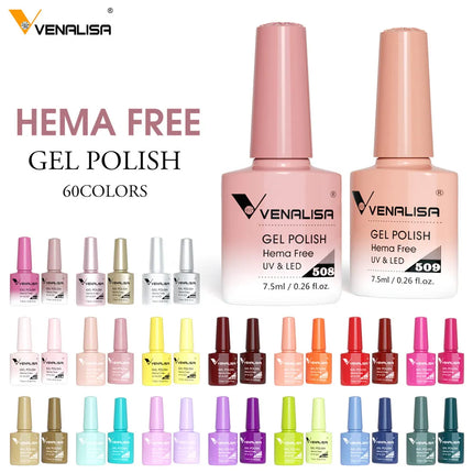 7.5ml Venalisa TPO FREE HEMA FREE Gorgeous Color Nail Gel Polish Long Wear Soak Off UV LED Gel Varnish Nail Manicure Gel Varnish