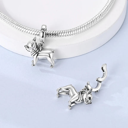 Hot Sale 925 Sterling Silver Puppy Beads & Teddy & Golden Retriever Dangle Charm Fits Bracelet Beloved Pet Pendant Gifts