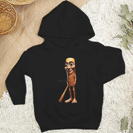 Funny Cappuccino Assassino Children Hoodies Boys Girls Funny Italian Brainrot Print Long Sleeve Hooded Top Kid Humor Sweatshirts