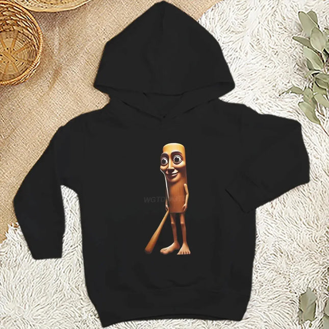 Funny Cappuccino Assassino Children Hoodies Boys Girls Funny Italian Brainrot Print Long Sleeve Hooded Top Kid Humor Sweatshirts
